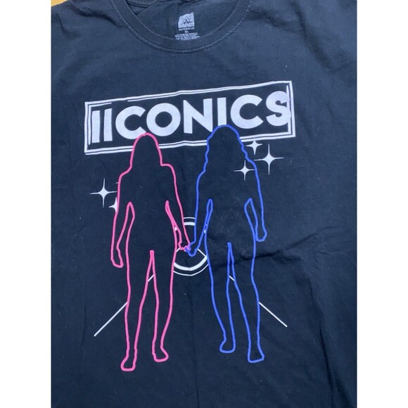 WWE THE IICONICS Shirt BILLIE KAY & PEYTON ROYCE BFFS Mens Size XL 22.5pit2pit - Picture 2 of 6
